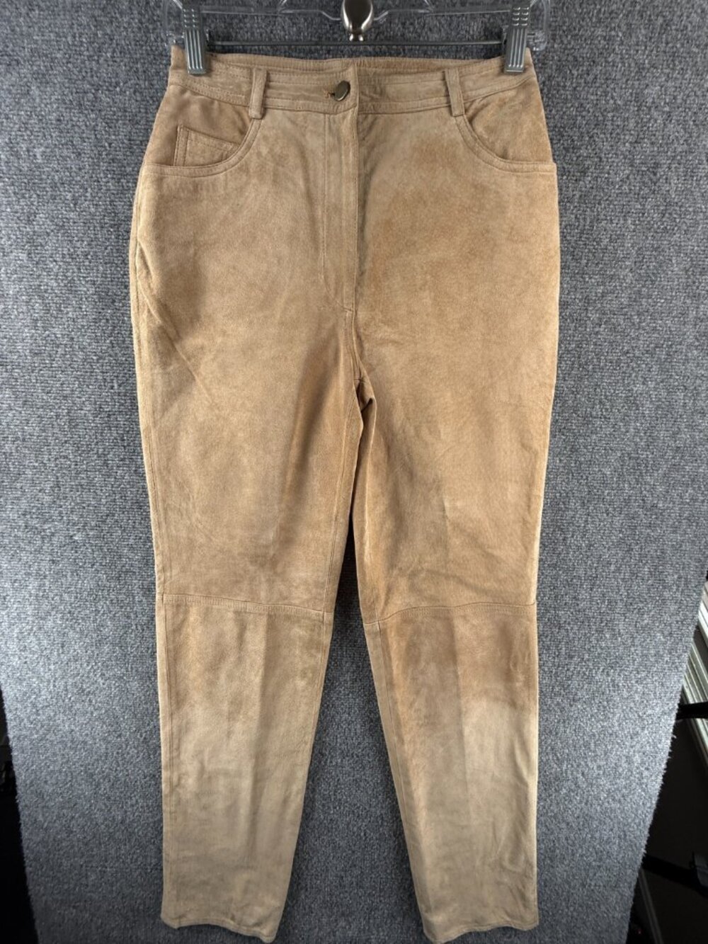 Emanuel Ungaro Real Leather Pants Women Lined 4/38 Tapered Durable ACTL 25X31
